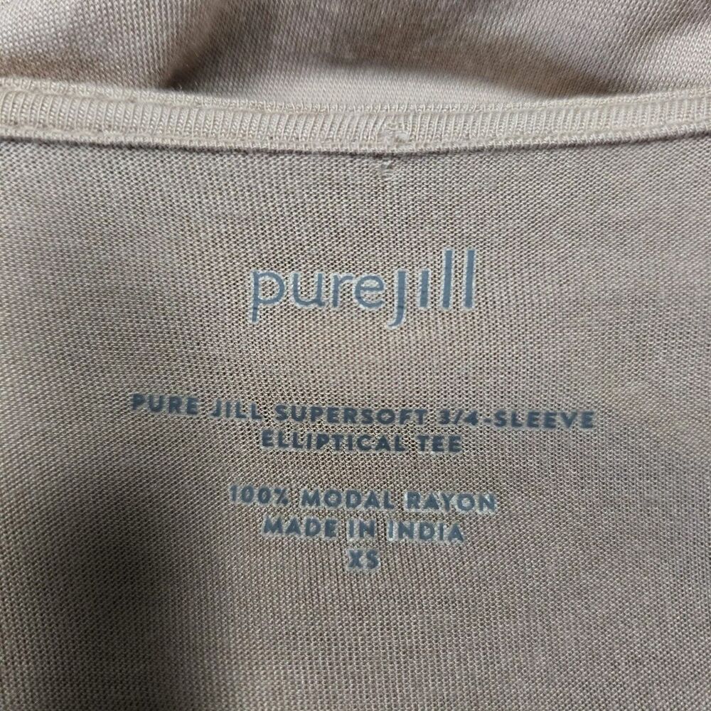 Pure J. Jill Size XS Blush Pink Rayon Blend Stretch Knit Tunic 3/4 Sleeves - Picture 5 of 5